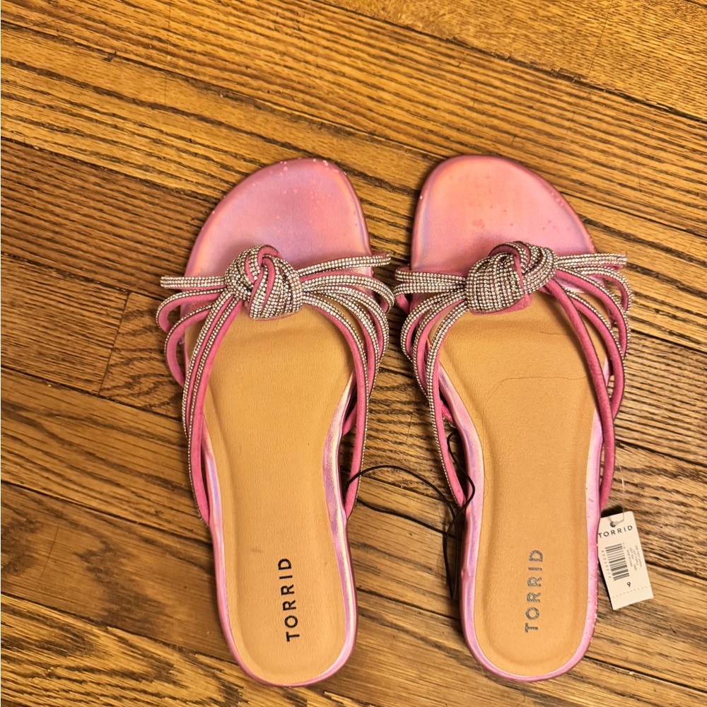 Torrid Pink Sandals with Soft Strap Design